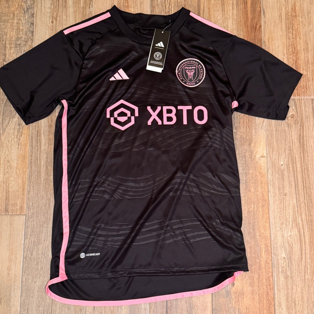 Adidas Inter Miami CF Messi 10 Away Jersey Black Pink P95985 Mens Medium Slim